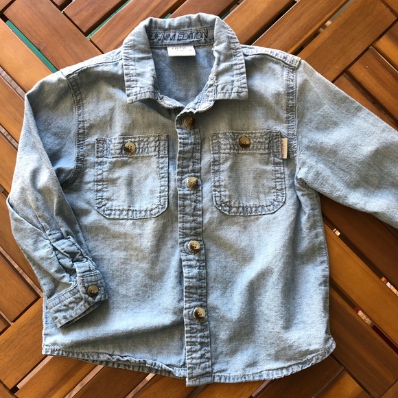 Zara Kids Denim Chambray Shirt - Picture 2 of 5